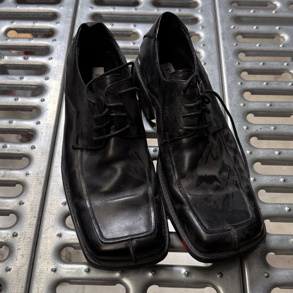 Steve Madden Black Leather Formal Shoes